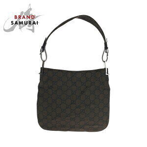 GUCCI GG Black nylon shoulder bag